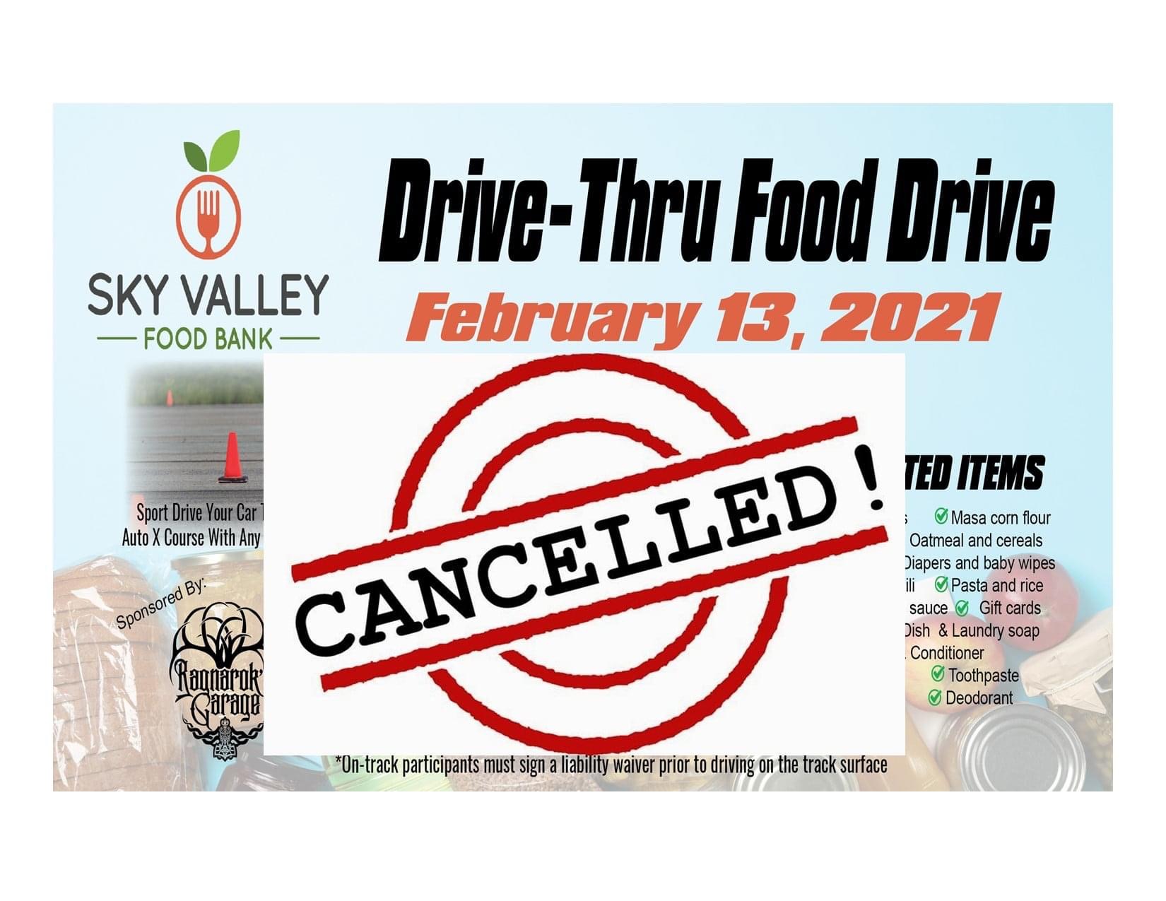 Drive-Thru Food Drive - Evergreen Speedway