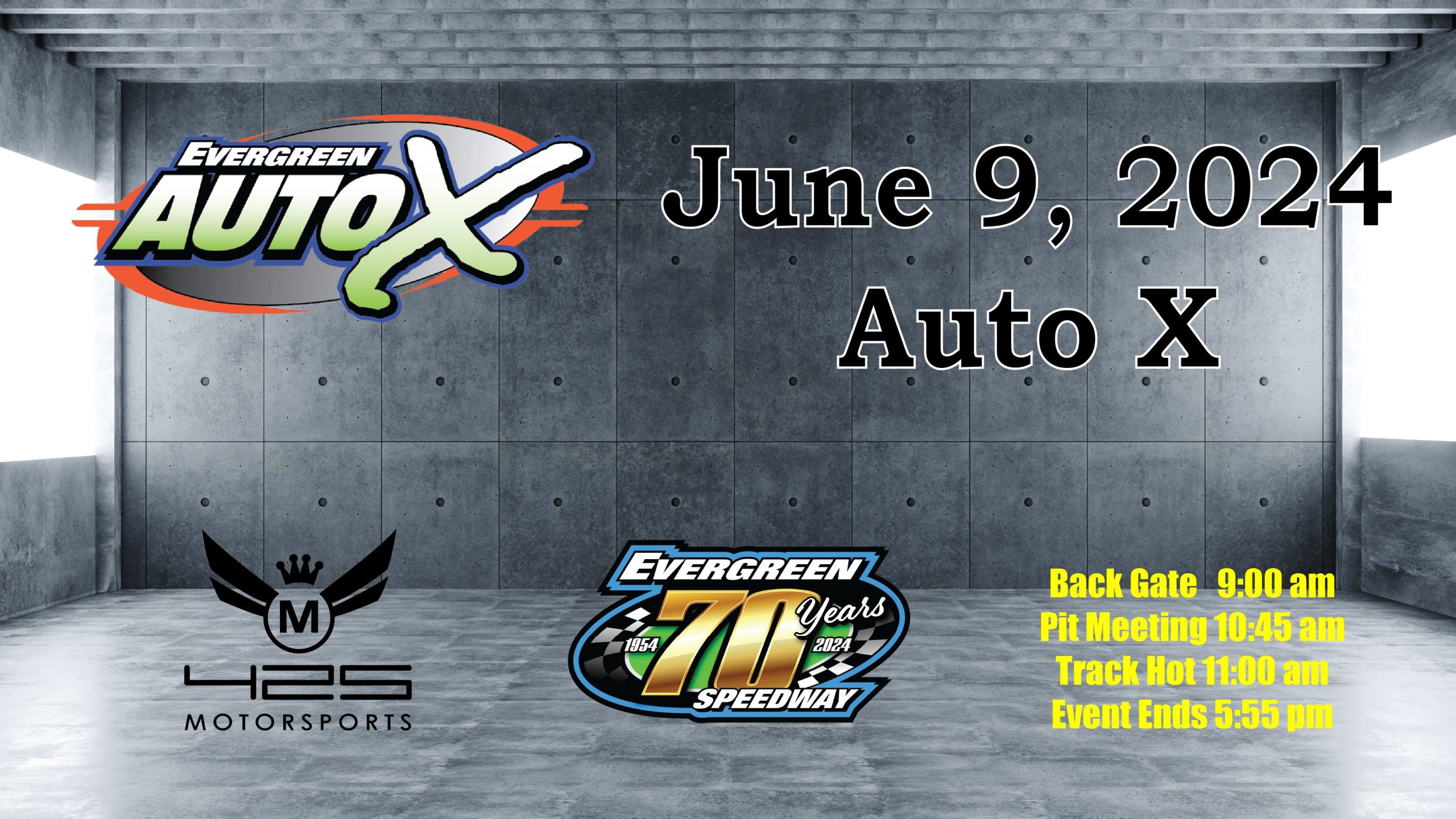 2024, June 9th Auto X Powered by 425 Motorsports – Evergreen Speedway