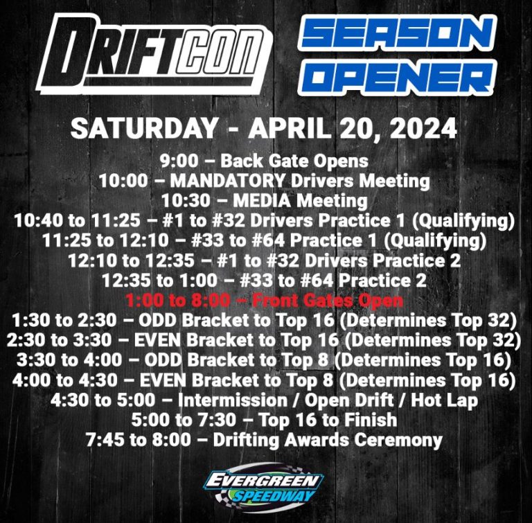 April 20th, 2024 DriftCon Season Opener Featuring the Big Bounty ...