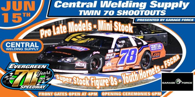 June 15th, 2024 Central Welding Supply Twin 70s & Reunion Night Presented By Garage Force