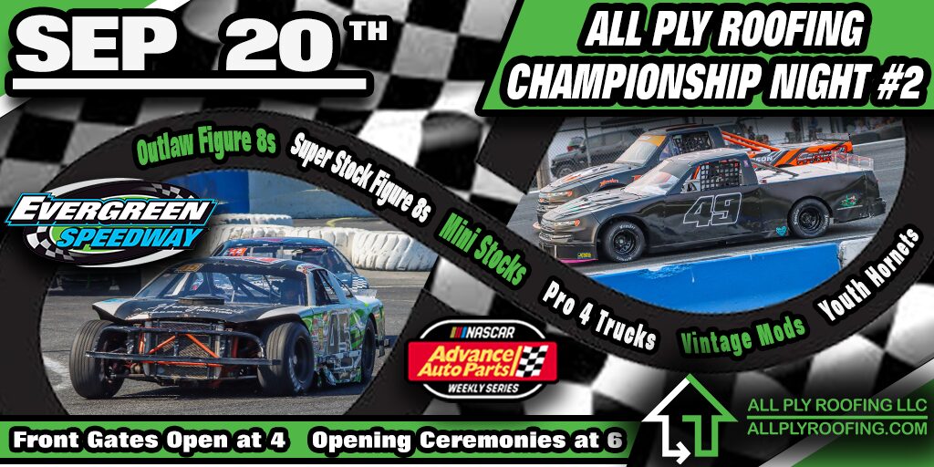 SEPT 20th, 2025 ALL PLY ROOFING CHAMPIONSHIP NIGHT #2 – Evergreen